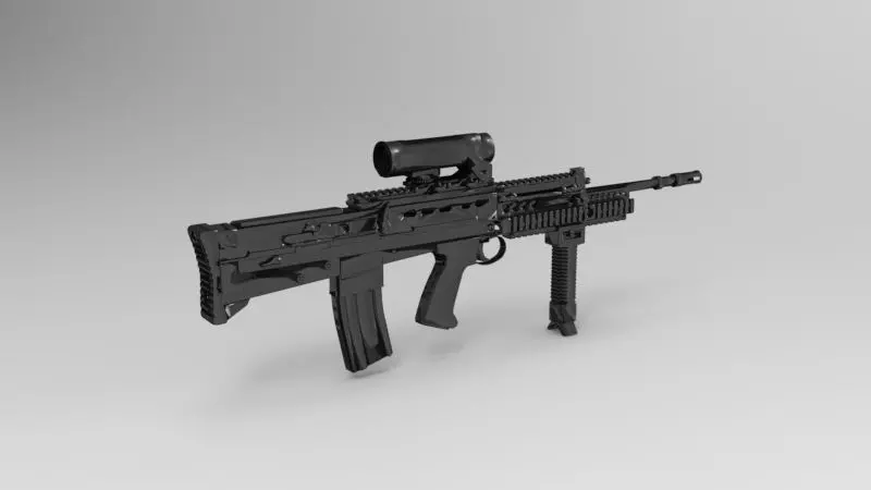 SA80 assault rifle 3D model