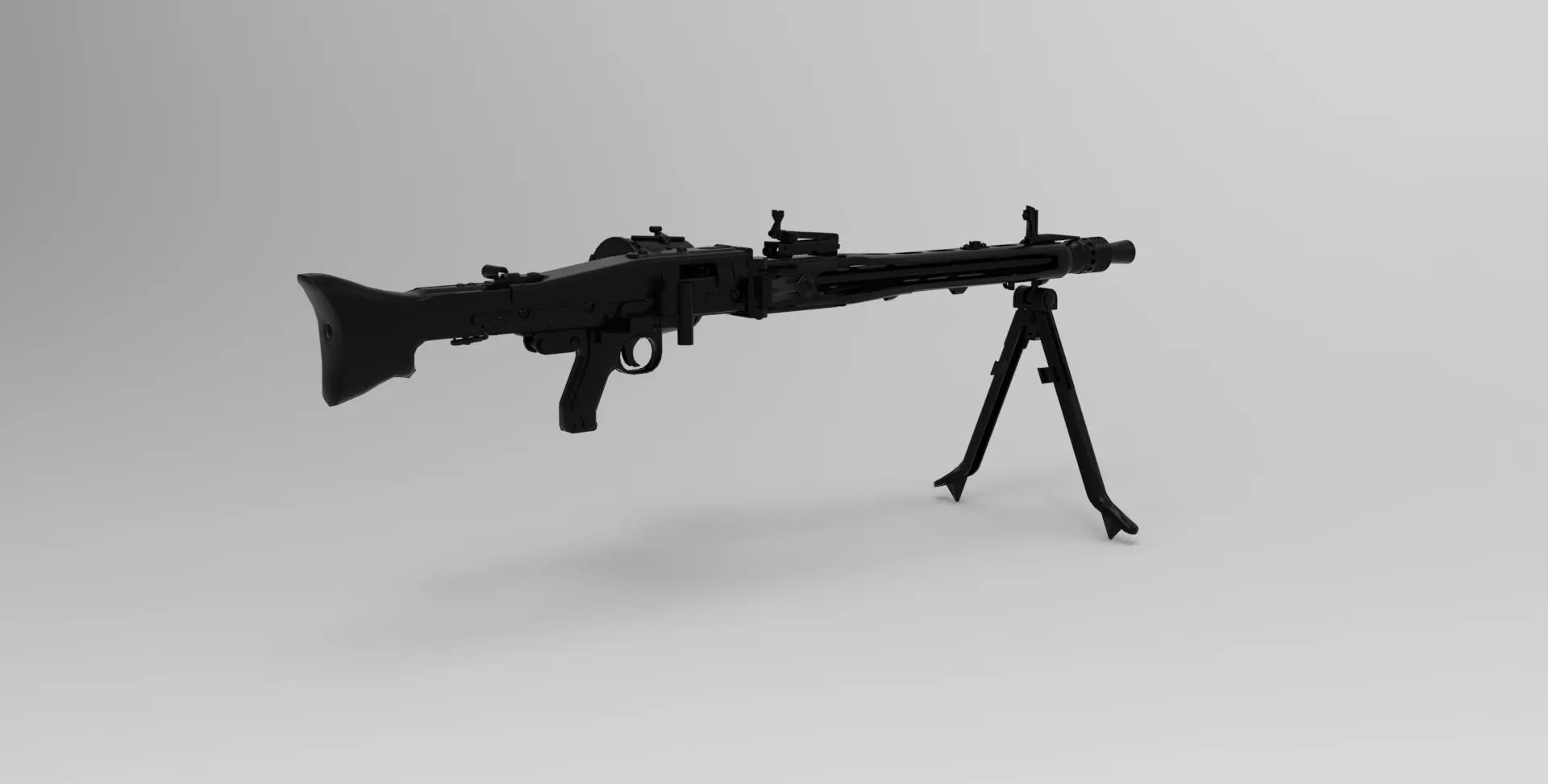 MG 42 machine gun 3D model_0