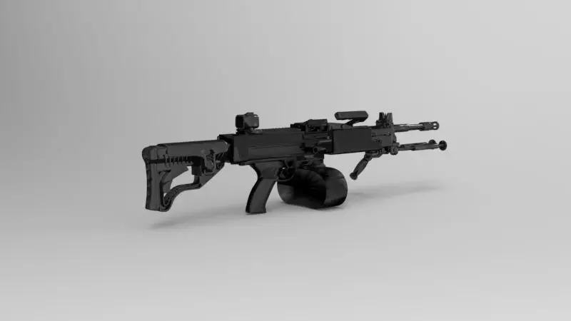 IWI Negev light machine gun 3D model