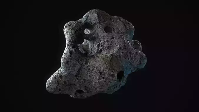 Realistic asteroid 6 Low-poly 3D model
