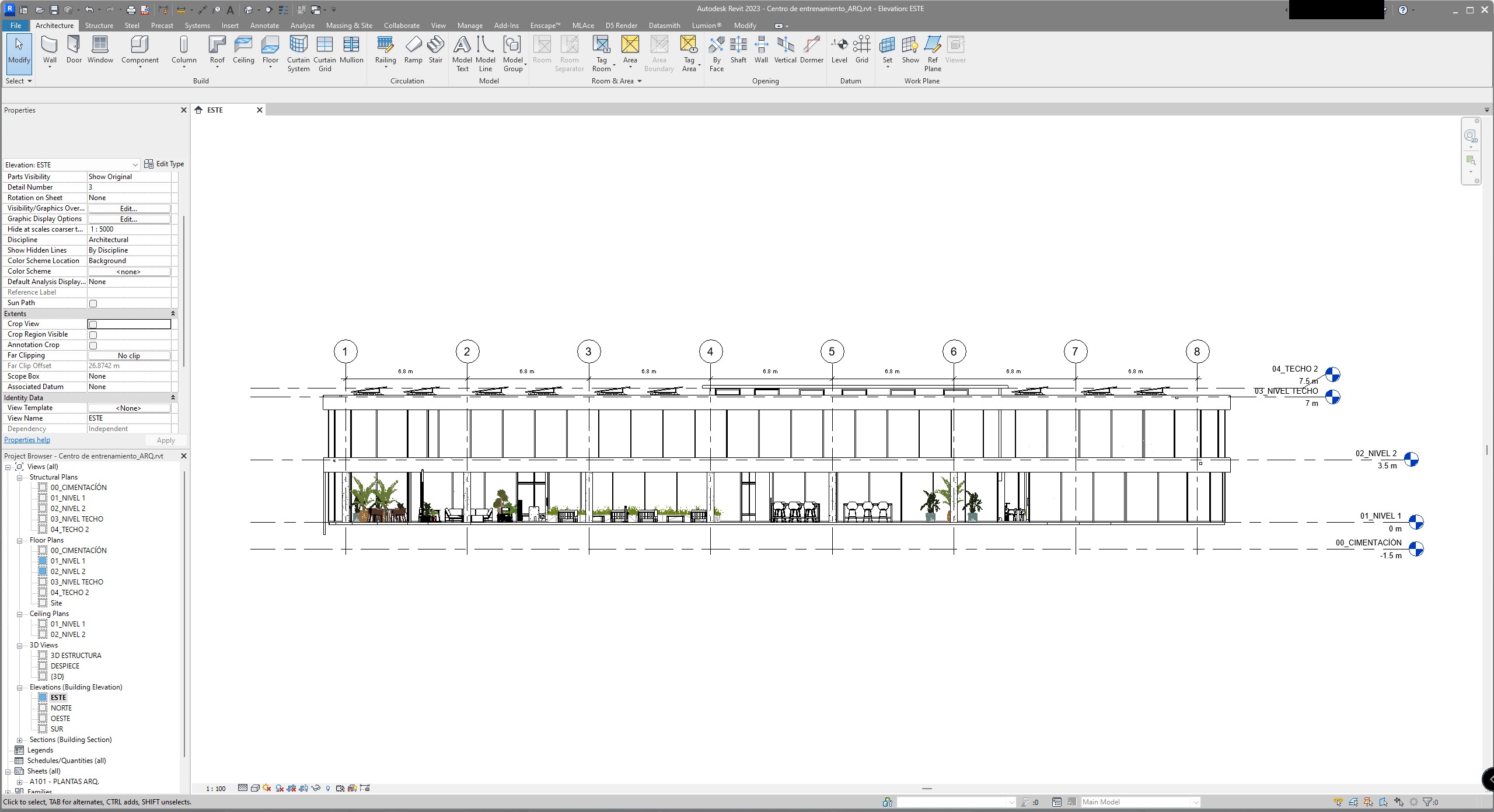 Training and Wellness Center - Detailed Revit Model 3D model_18