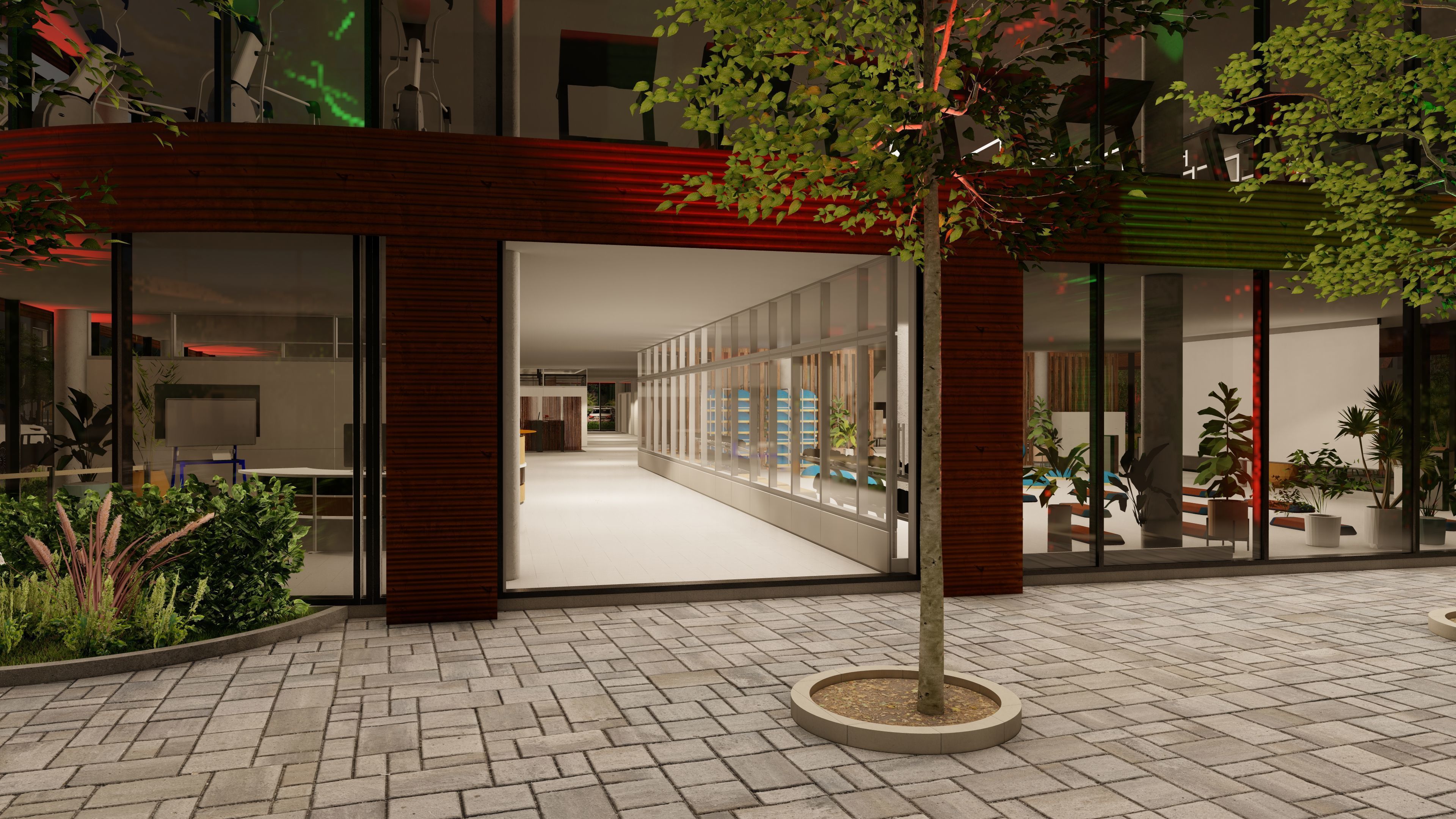 Training and Wellness Center - Detailed Revit Model 3D model_6