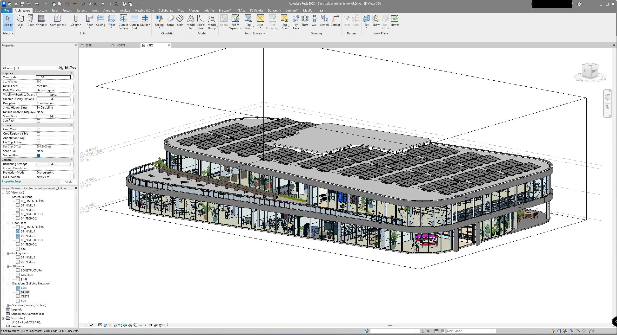 Training and Wellness Center - Detailed Revit Model 3D model_22