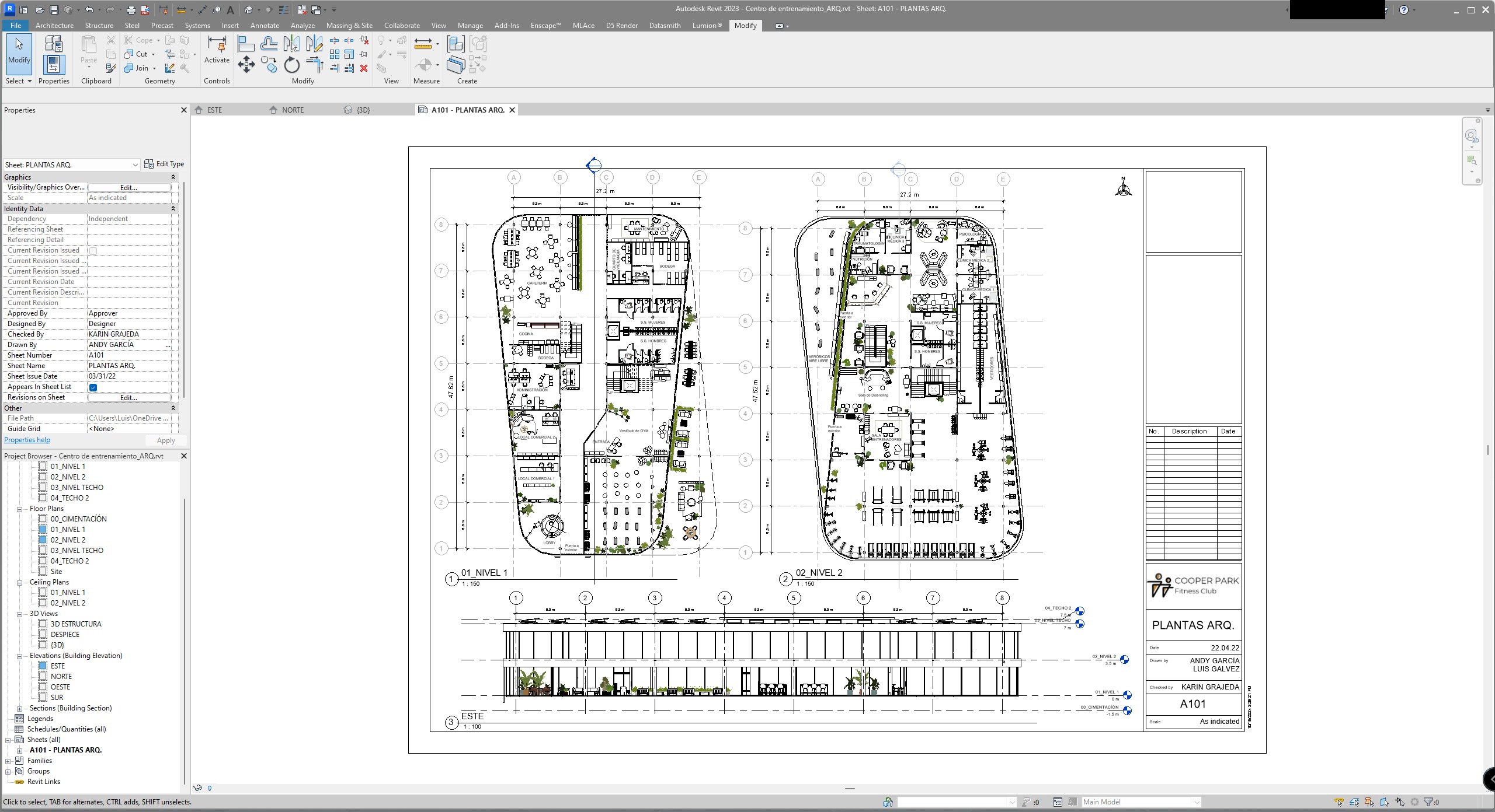 Training and Wellness Center - Detailed Revit Model 3D model_20