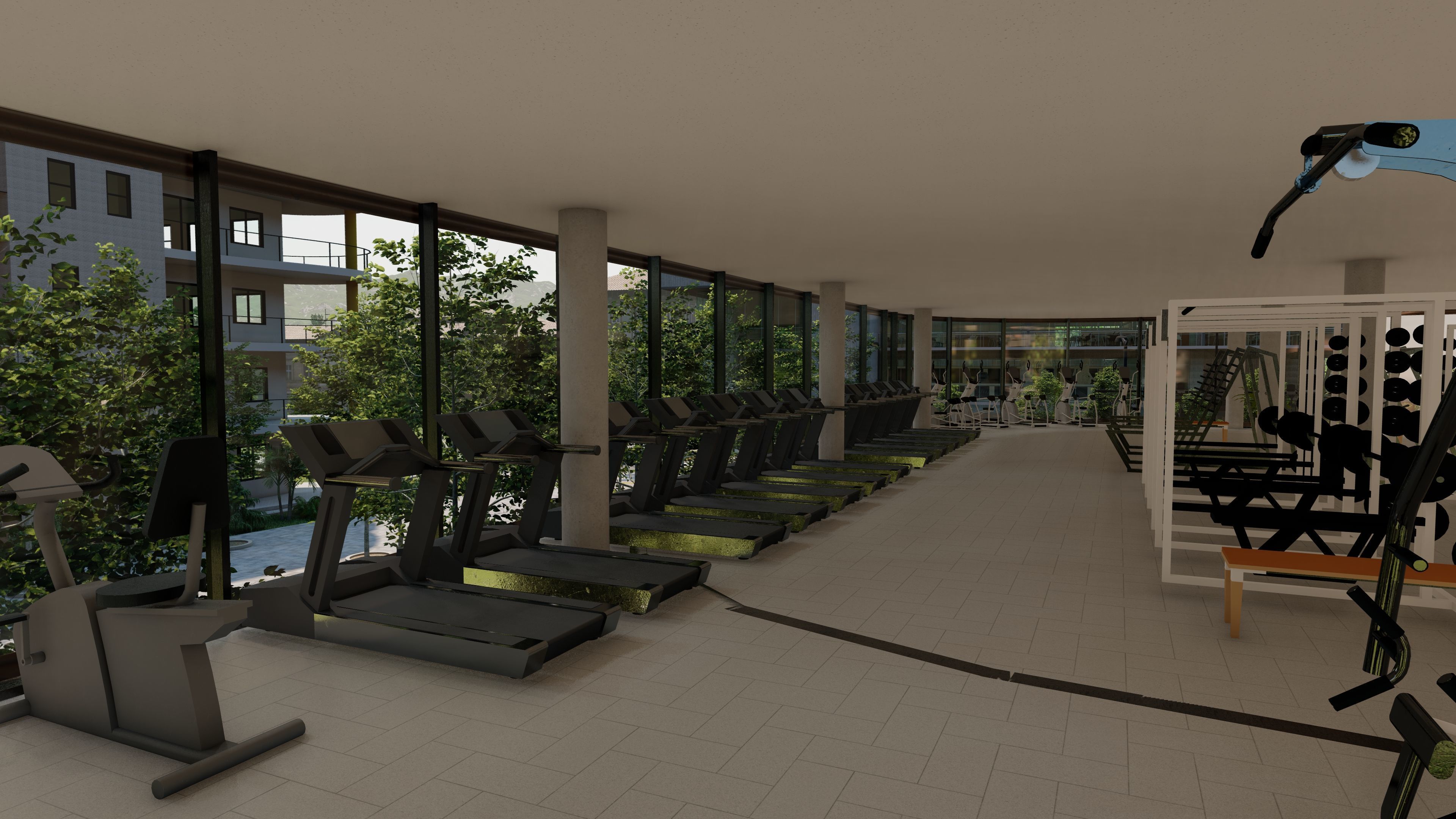 Training and Wellness Center - Detailed Revit Model 3D model_9