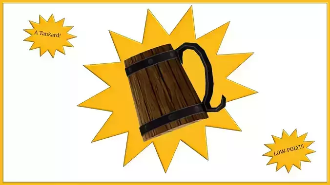 Tankard Low-poly 3D model