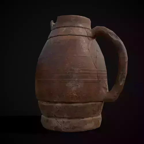 Cracked Clay Jug