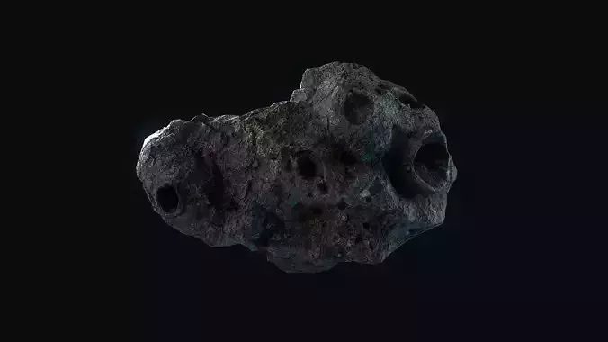 Realistic asteroid 8 Low-poly 3D model