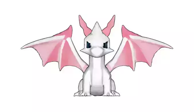 Low ploy Dragon 01 Low-poly 3D model