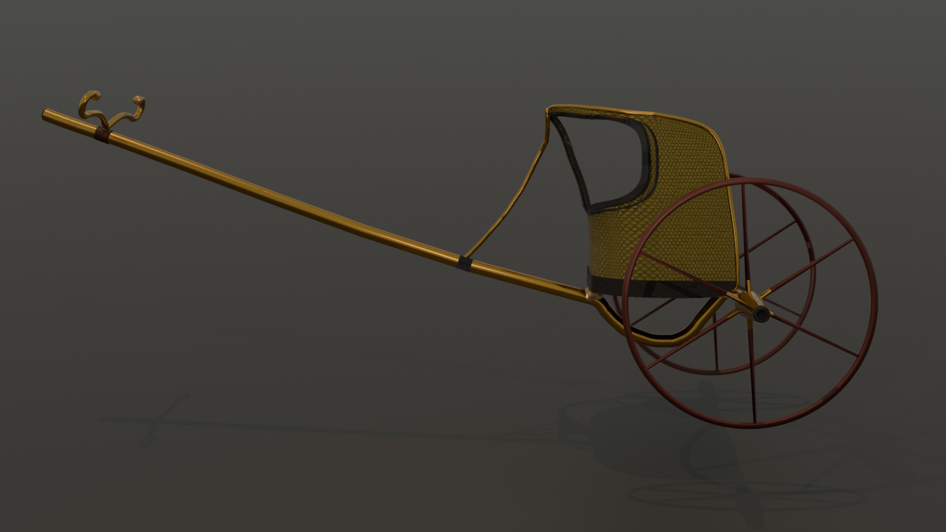 egyptian pharaoh chariot 3D model_2