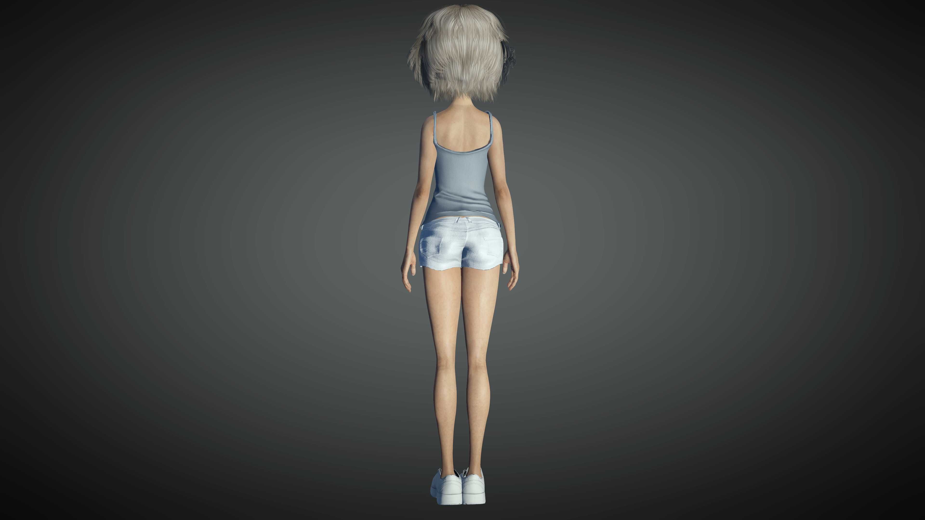 Toon Girl Stellar Low-poly 3D model_3