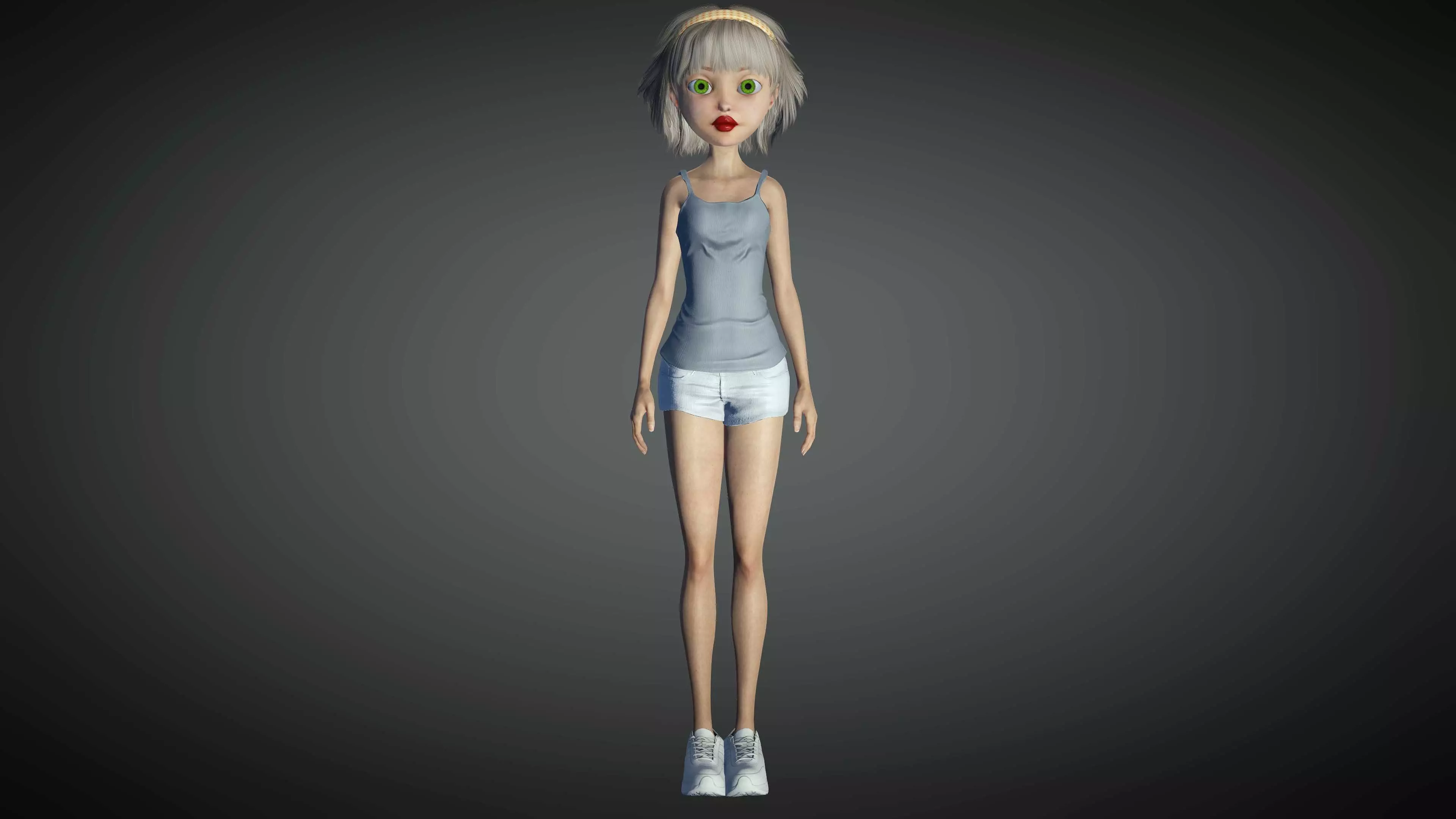 Toon Girl Stellar Low-poly 3D model_0