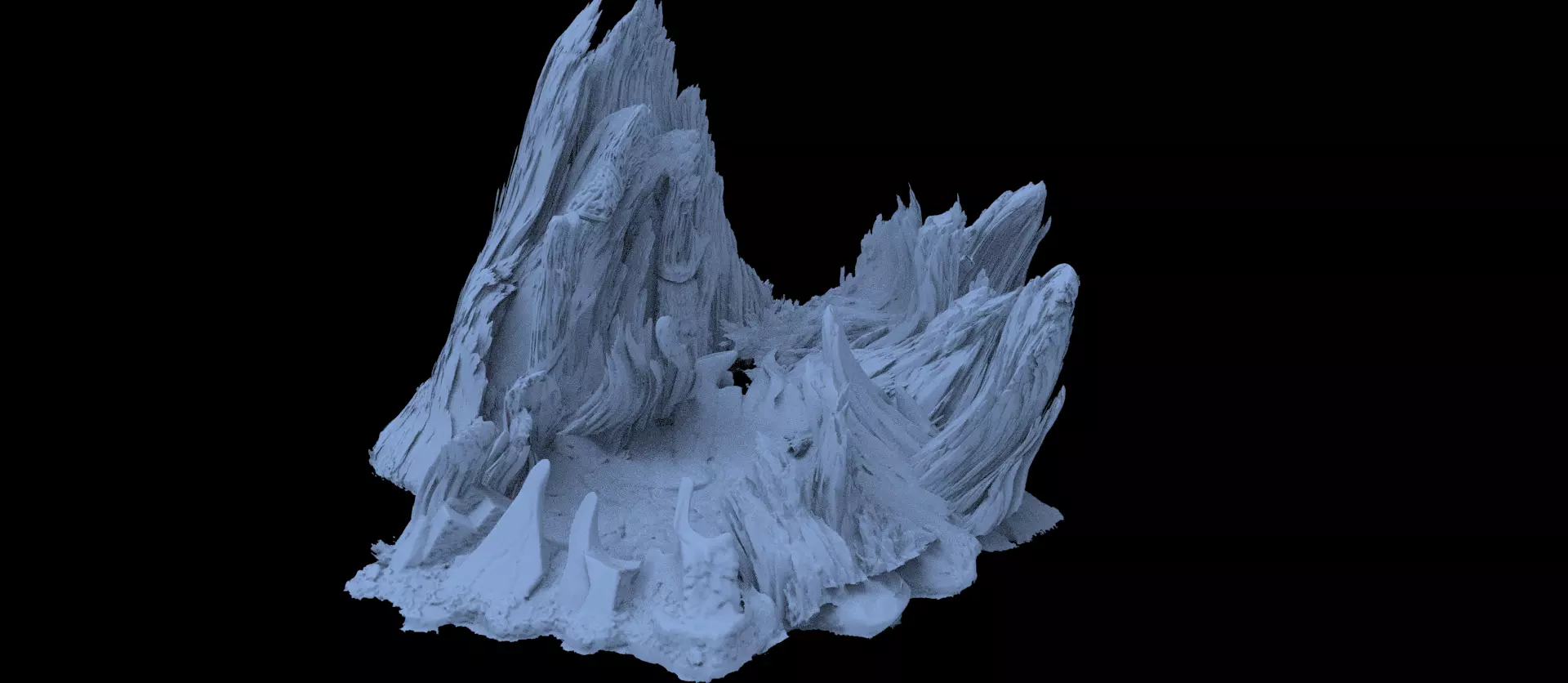 Crater Rock Cliff 2  3D model_0