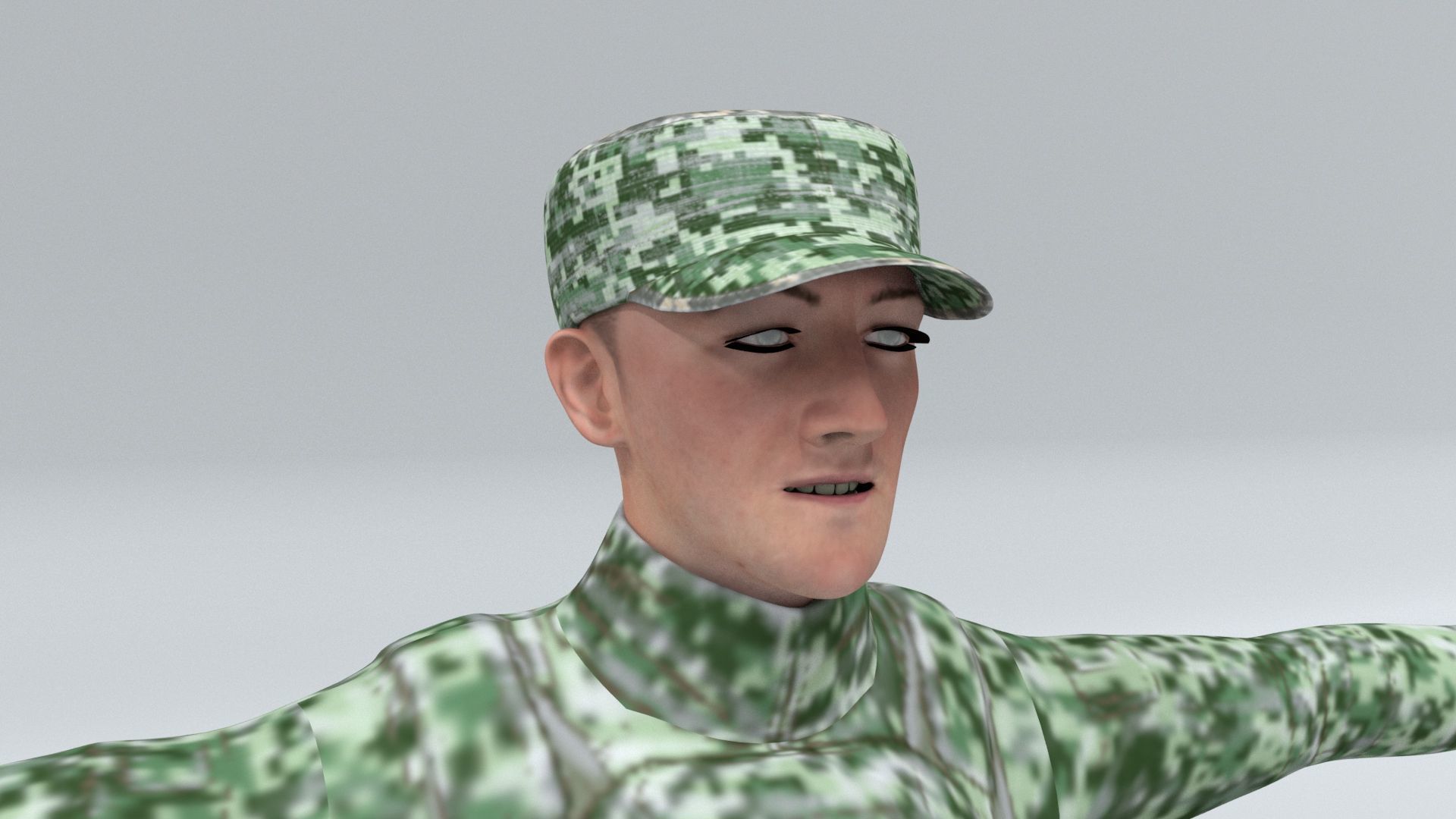 laos Russian Mercenary Low-poly 3D model_4