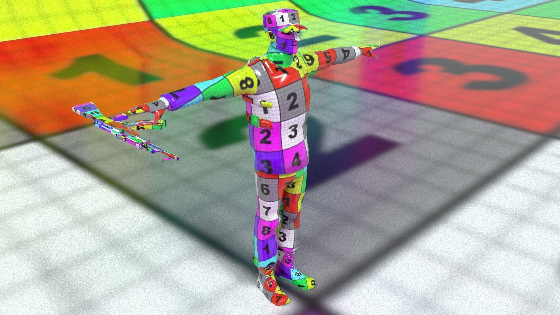 laos Russian Mercenary Low-poly 3D model_13