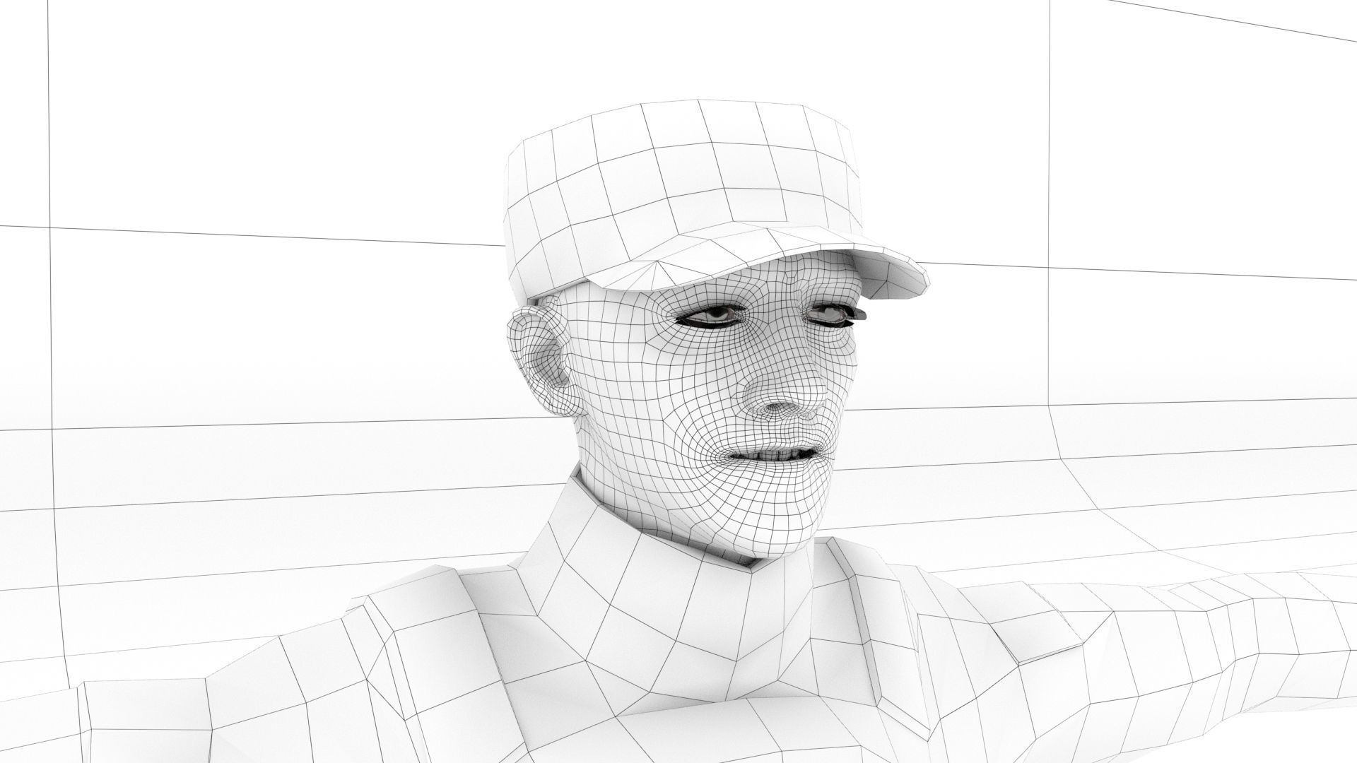 laos Russian Mercenary Low-poly 3D model_10