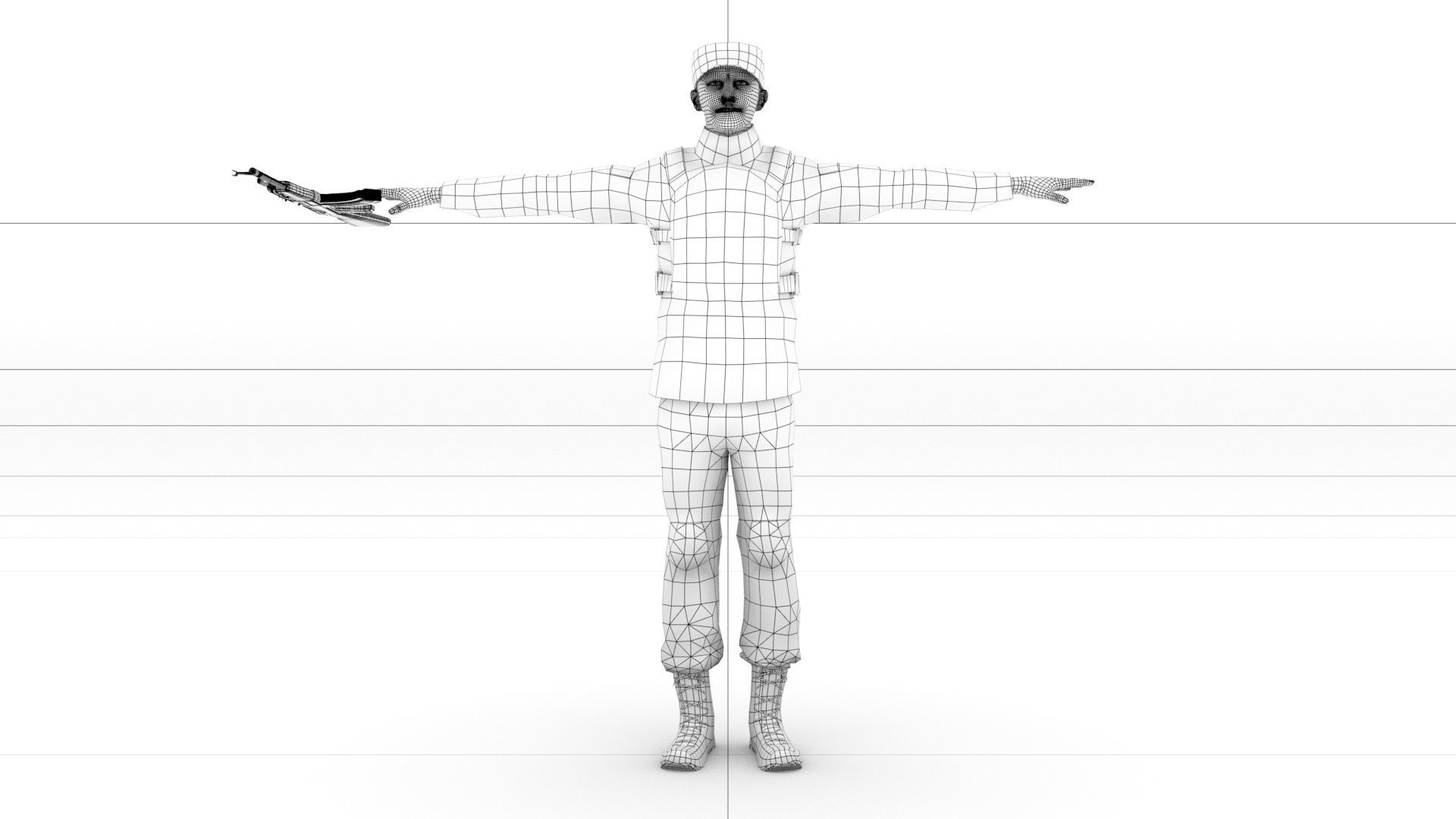 laos Russian Mercenary Low-poly 3D model_6