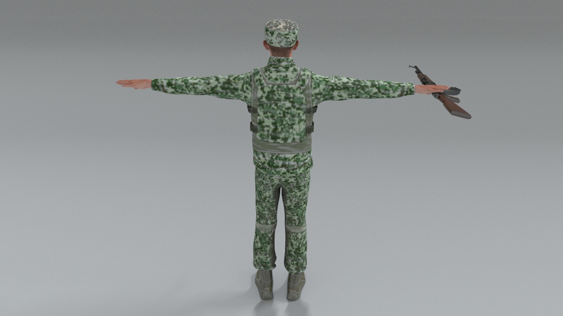 laos Russian Mercenary Low-poly 3D model_3