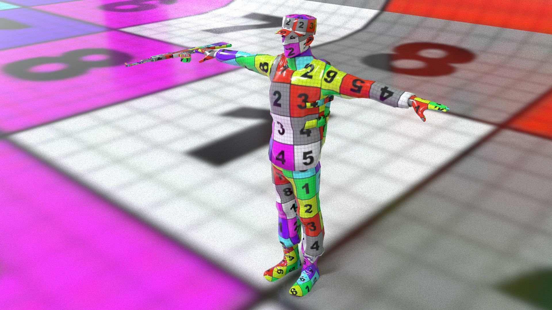 laos Russian Mercenary Low-poly 3D model_14