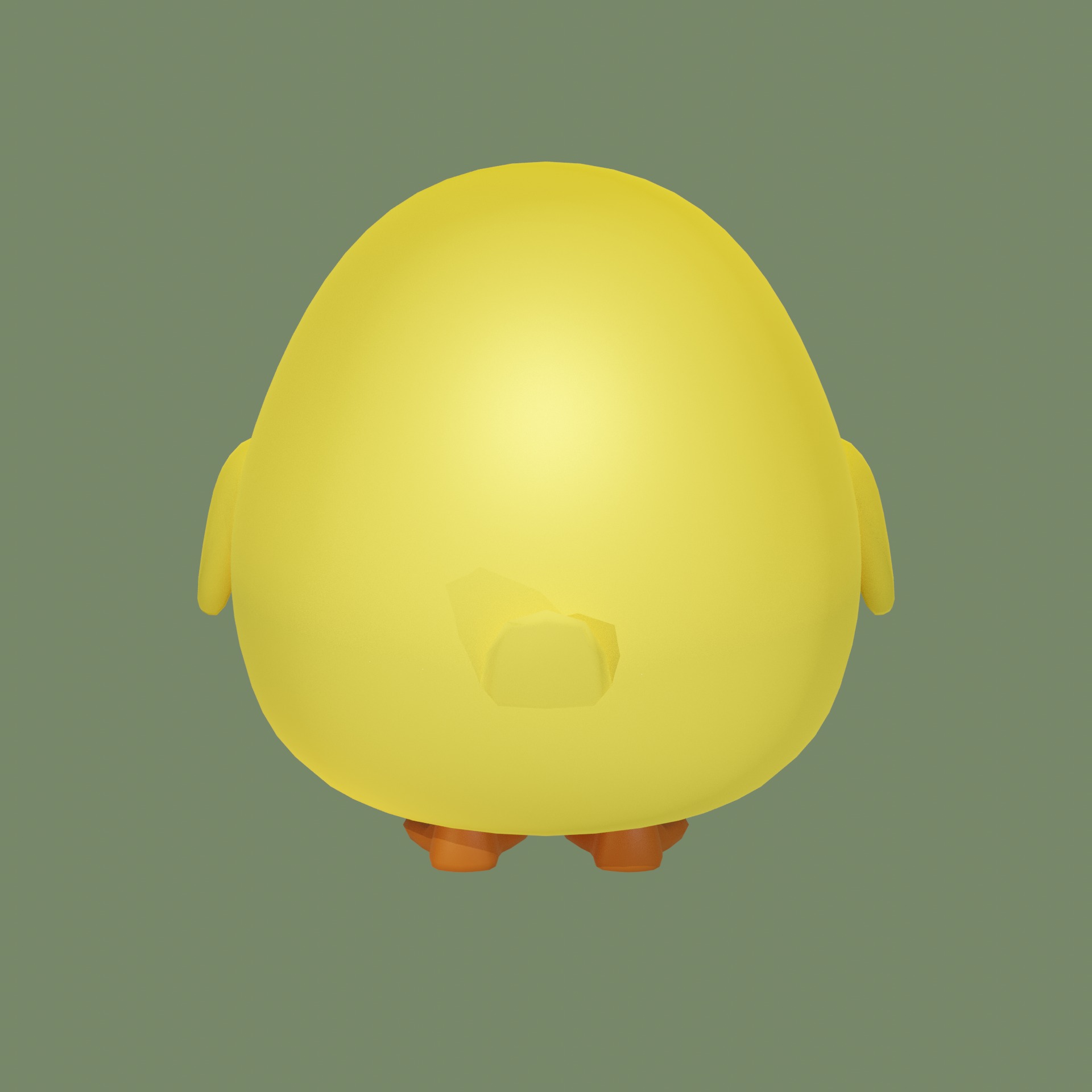Rigged Duck Cartoon Character Low-poly 3D model_3