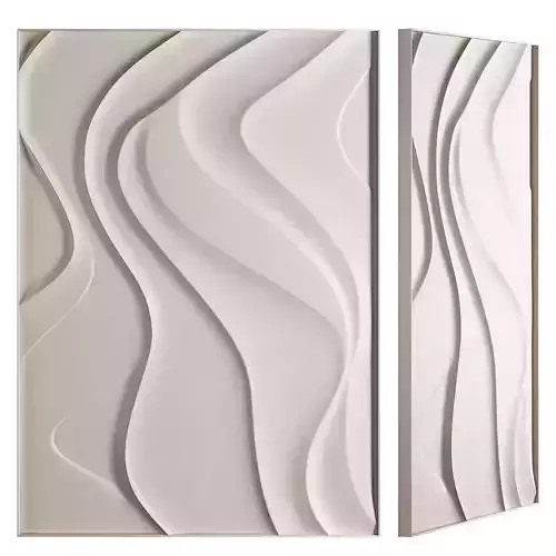 Large White Wood Sculpture