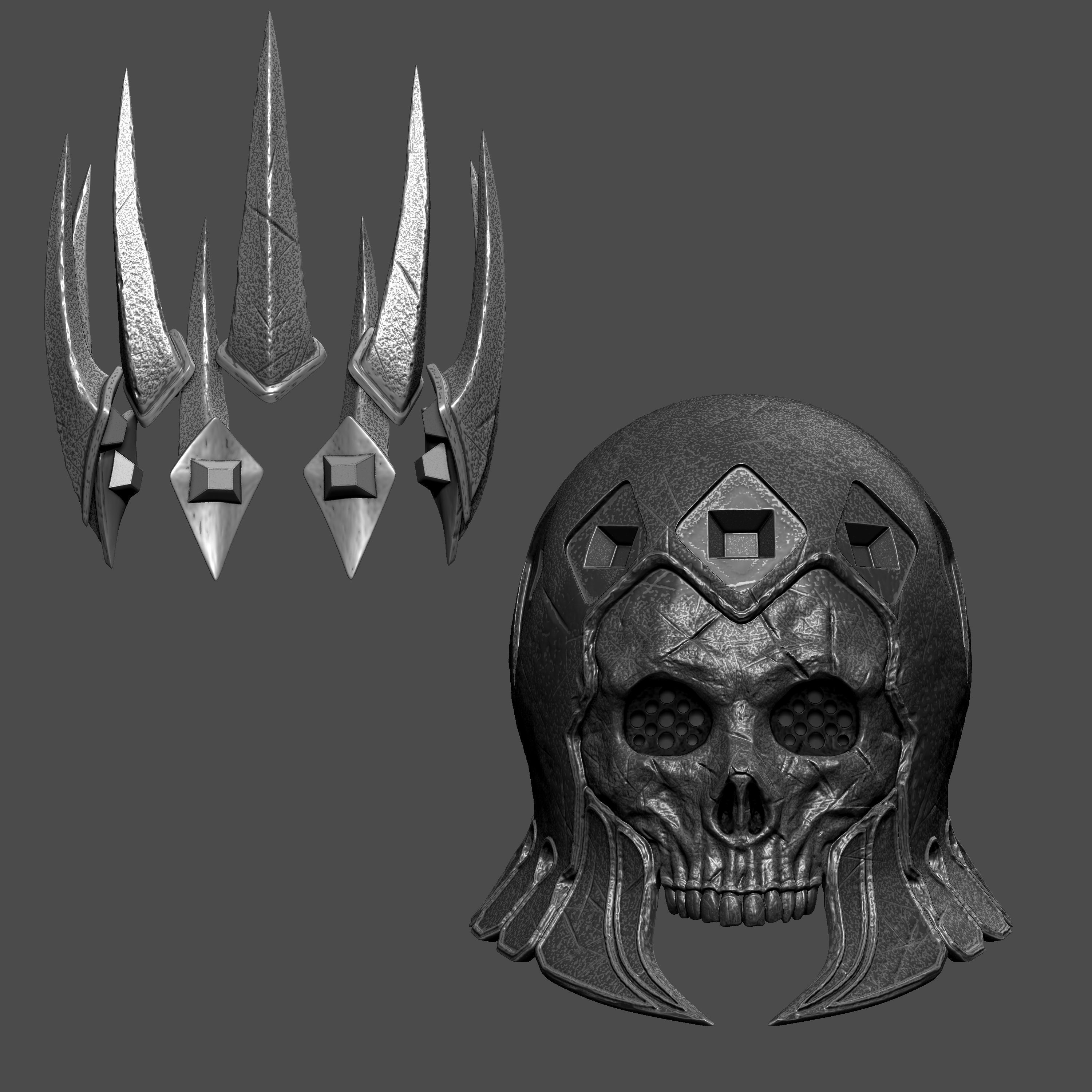 Display purposes The Witcher 3  Wild Hunt Eredin Helmet 3D print model_5