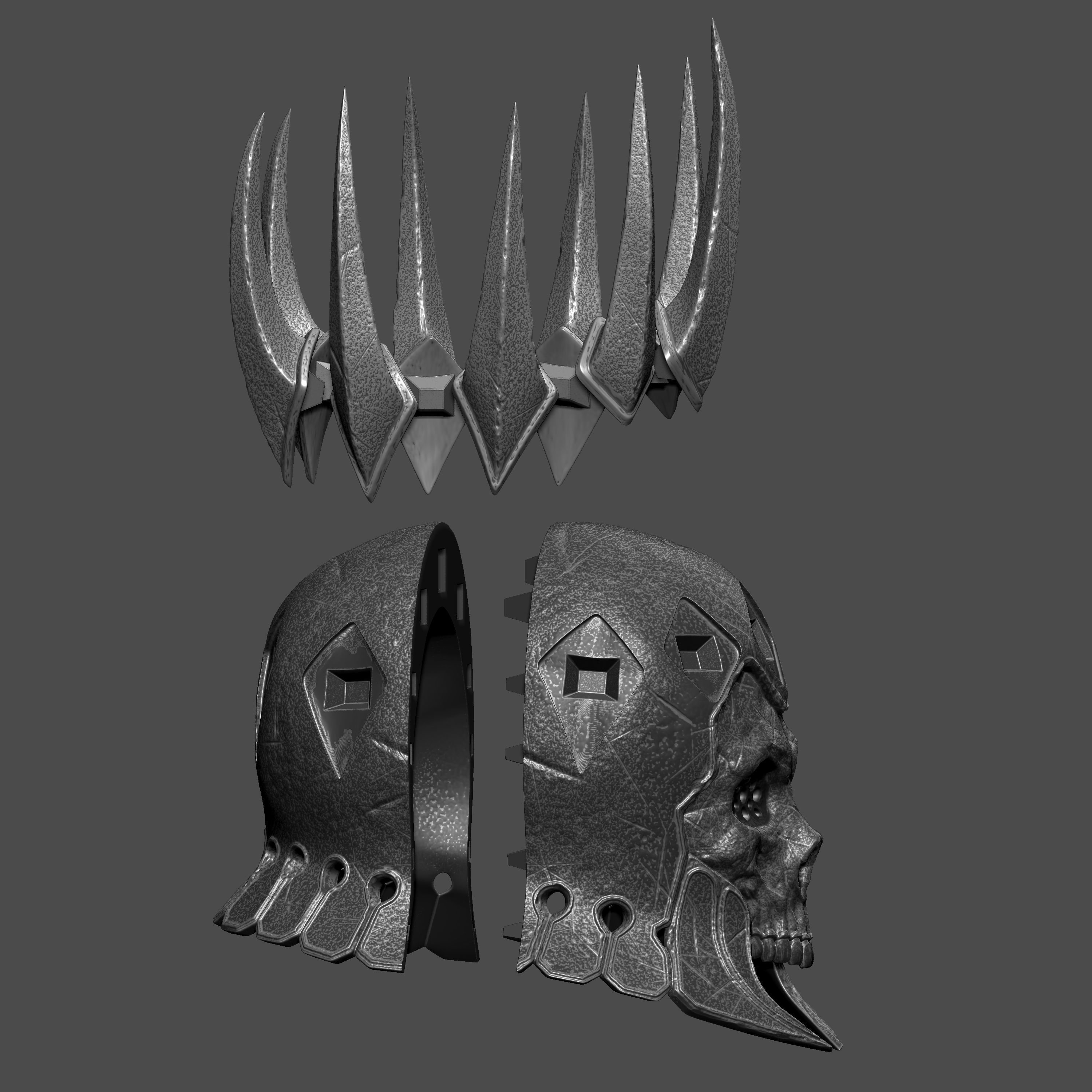Display purposes The Witcher 3  Wild Hunt Eredin Helmet 3D print model_8