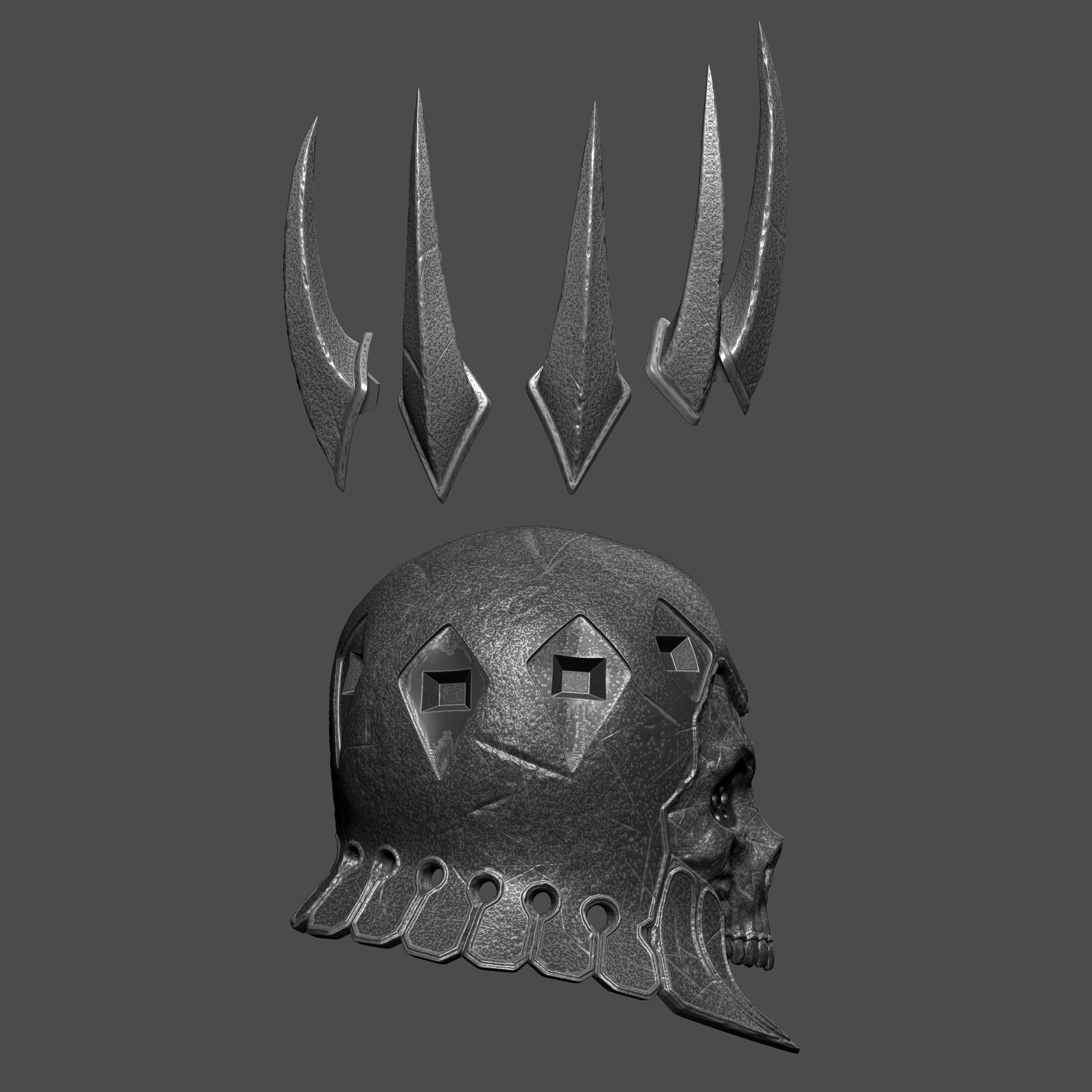 Display purposes The Witcher 3  Wild Hunt Eredin Helmet 3D print model_9