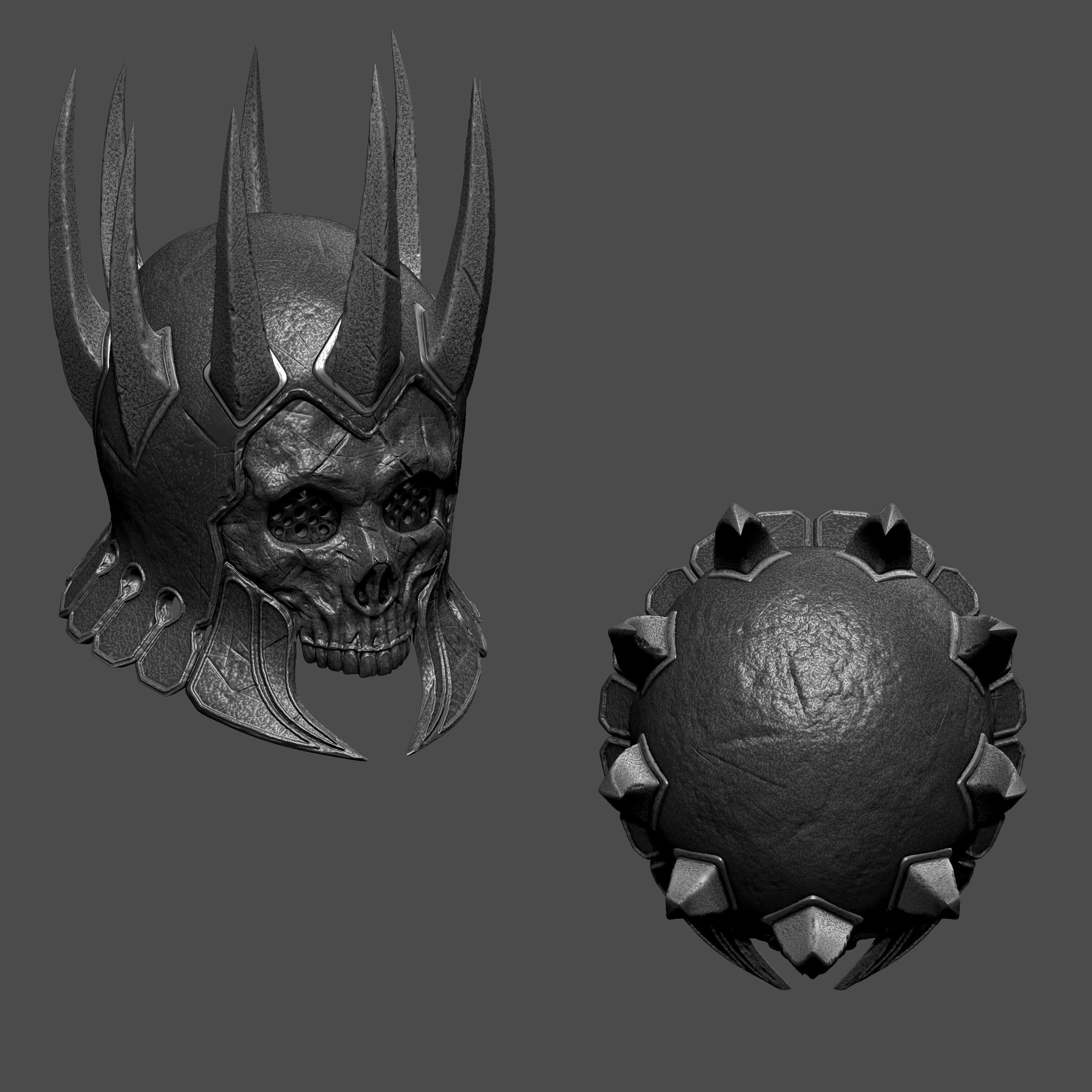 Display purposes The Witcher 3  Wild Hunt Eredin Helmet 3D print model_6
