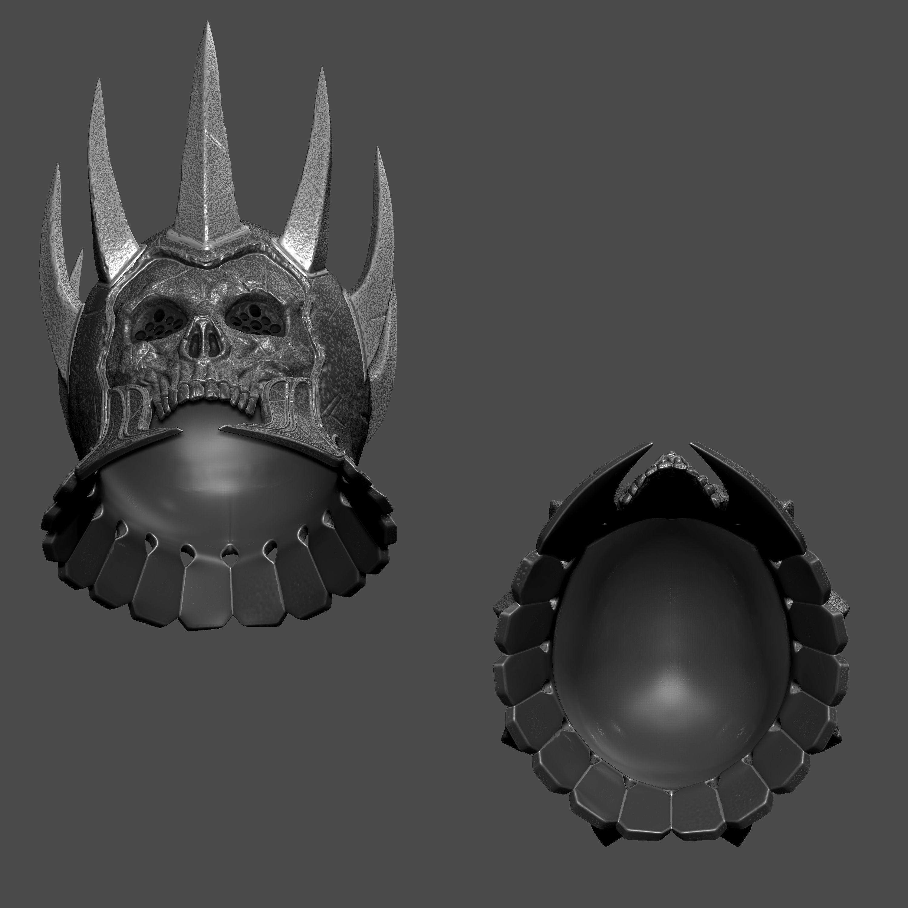 Display purposes The Witcher 3  Wild Hunt Eredin Helmet 3D print model_7