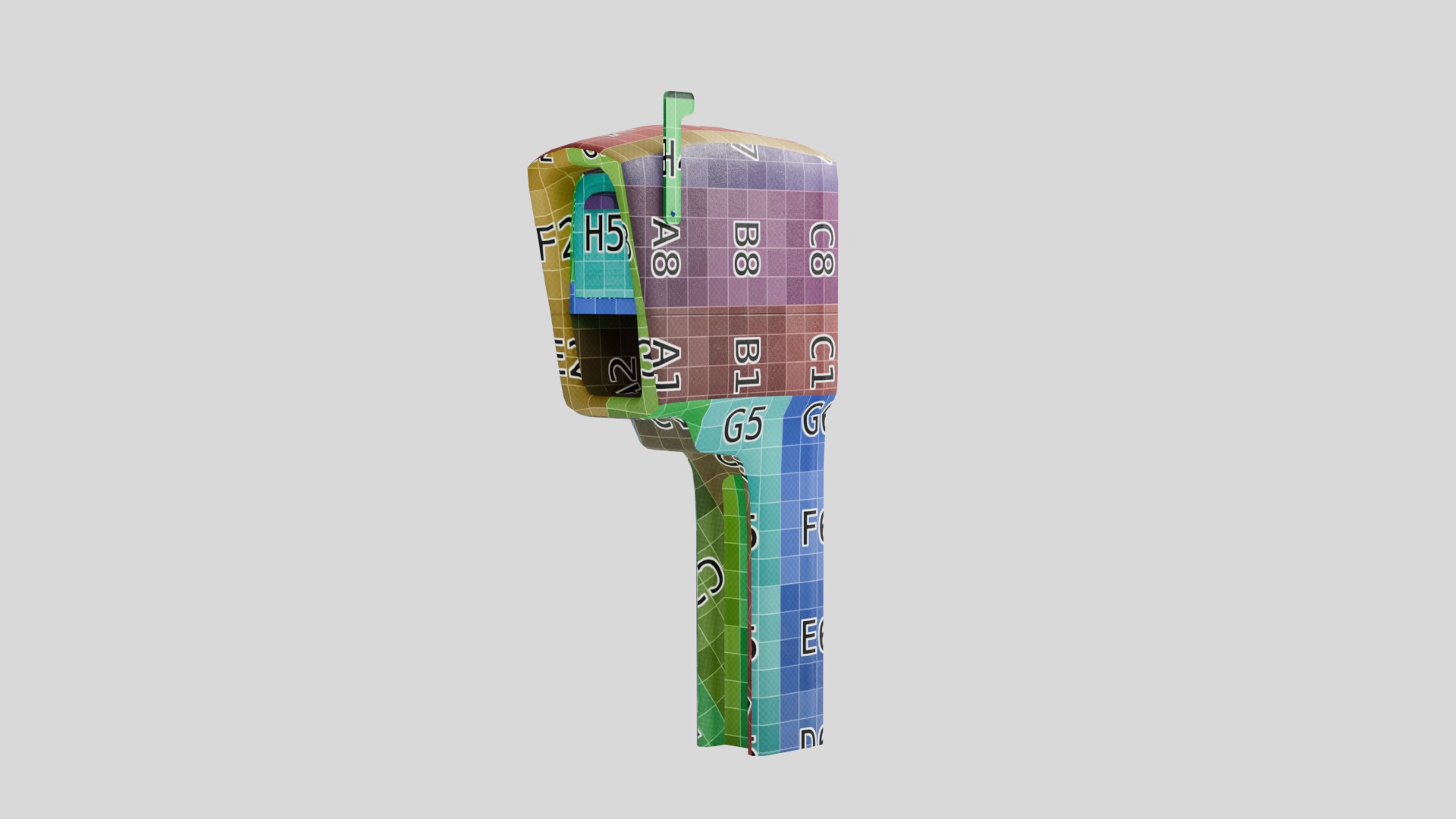 Plastic Mailbox with 4K Textures Low-poly 3D model_1