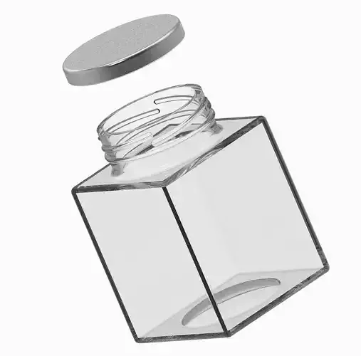 Square Kitchen Jar 3D print model