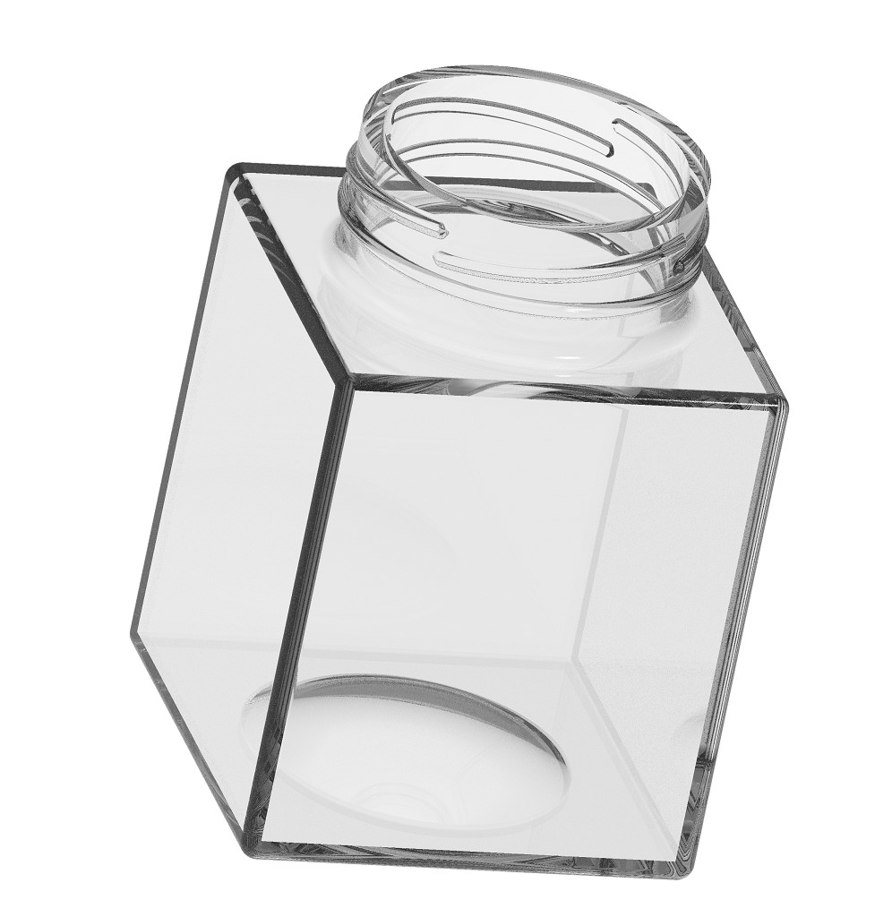 Square Kitchen Jar 3D print model_2