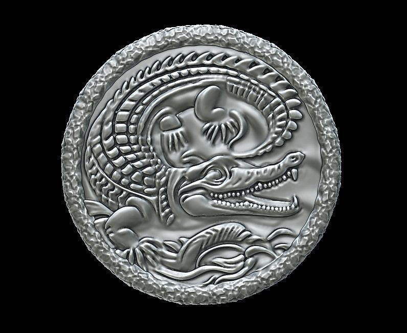 Crocodile Pendant 1  3D print model_9