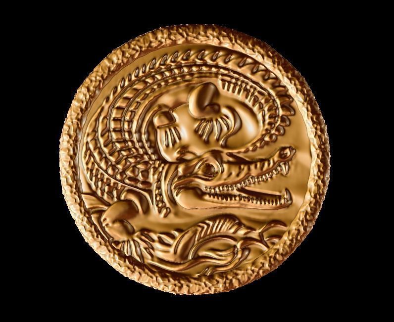 Crocodile Pendant 1  3D print model_2