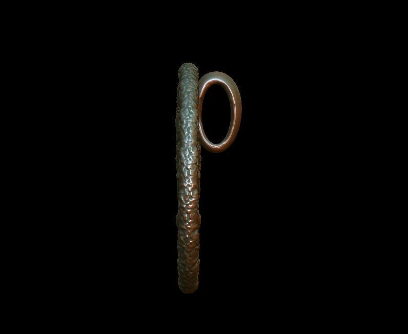 Crocodile Pendant 1  3D print model_8