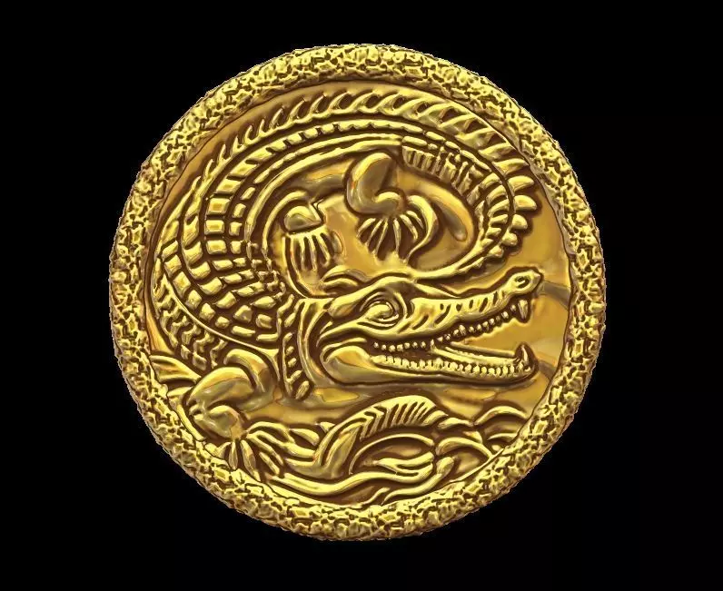 Crocodile Pendant 1  3D print model_0