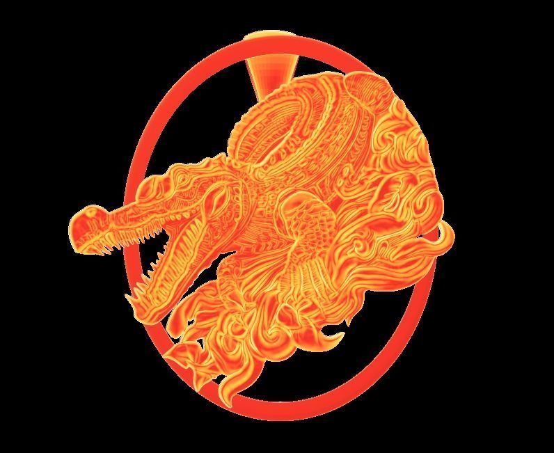 Crocodile Pendant 2 3D print model_14