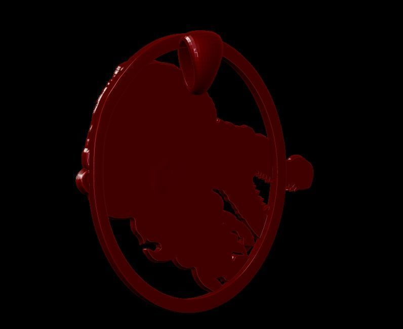 Crocodile Pendant 2 3D print model_10