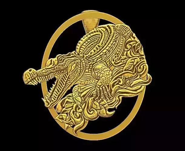 Crocodile Pendant 2