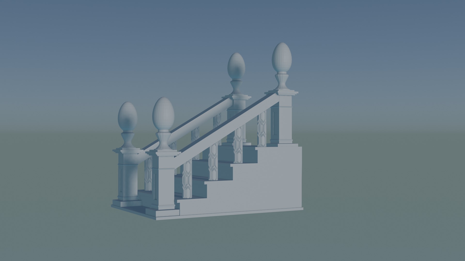 Staircase 3D print model_3