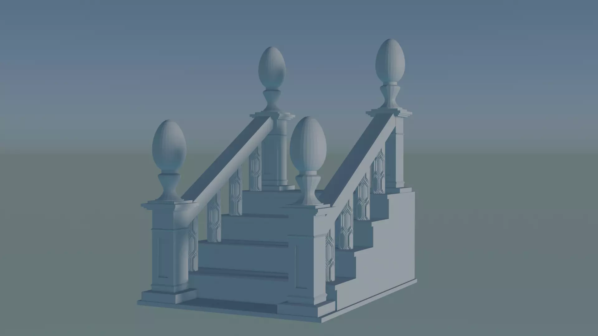 Staircase 3D print model_0