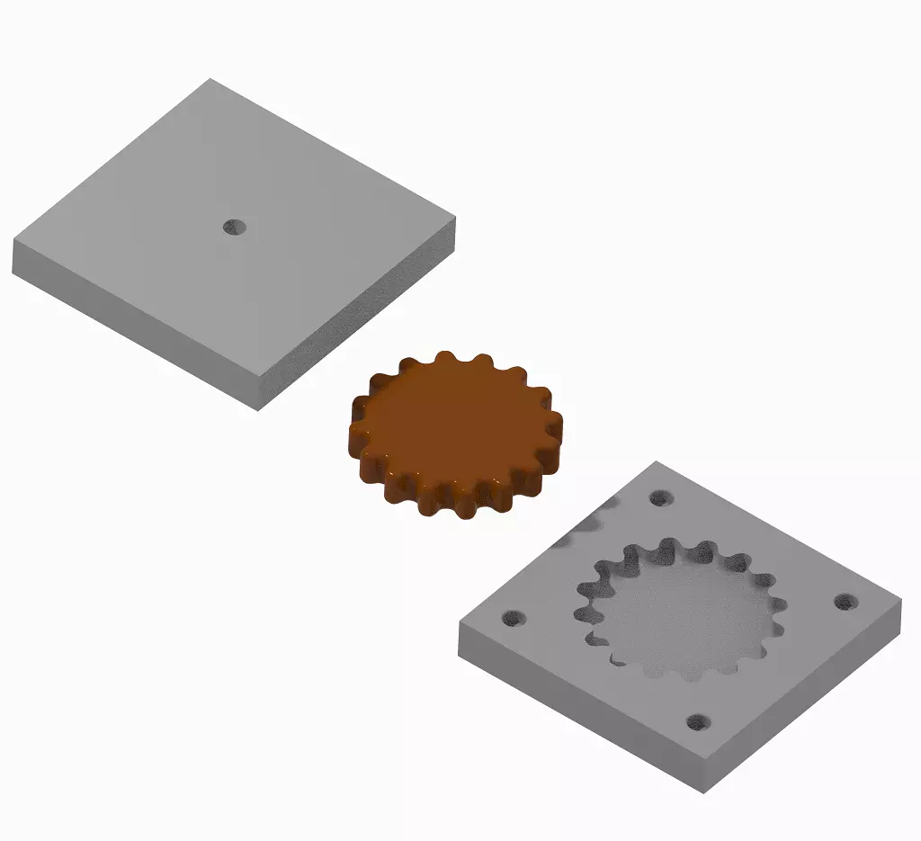 Chocolate Mold Mechanical Gear 3D print model_0