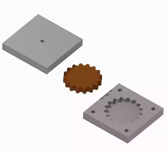 Chocolate Mold Mechanical Gear 3D print model