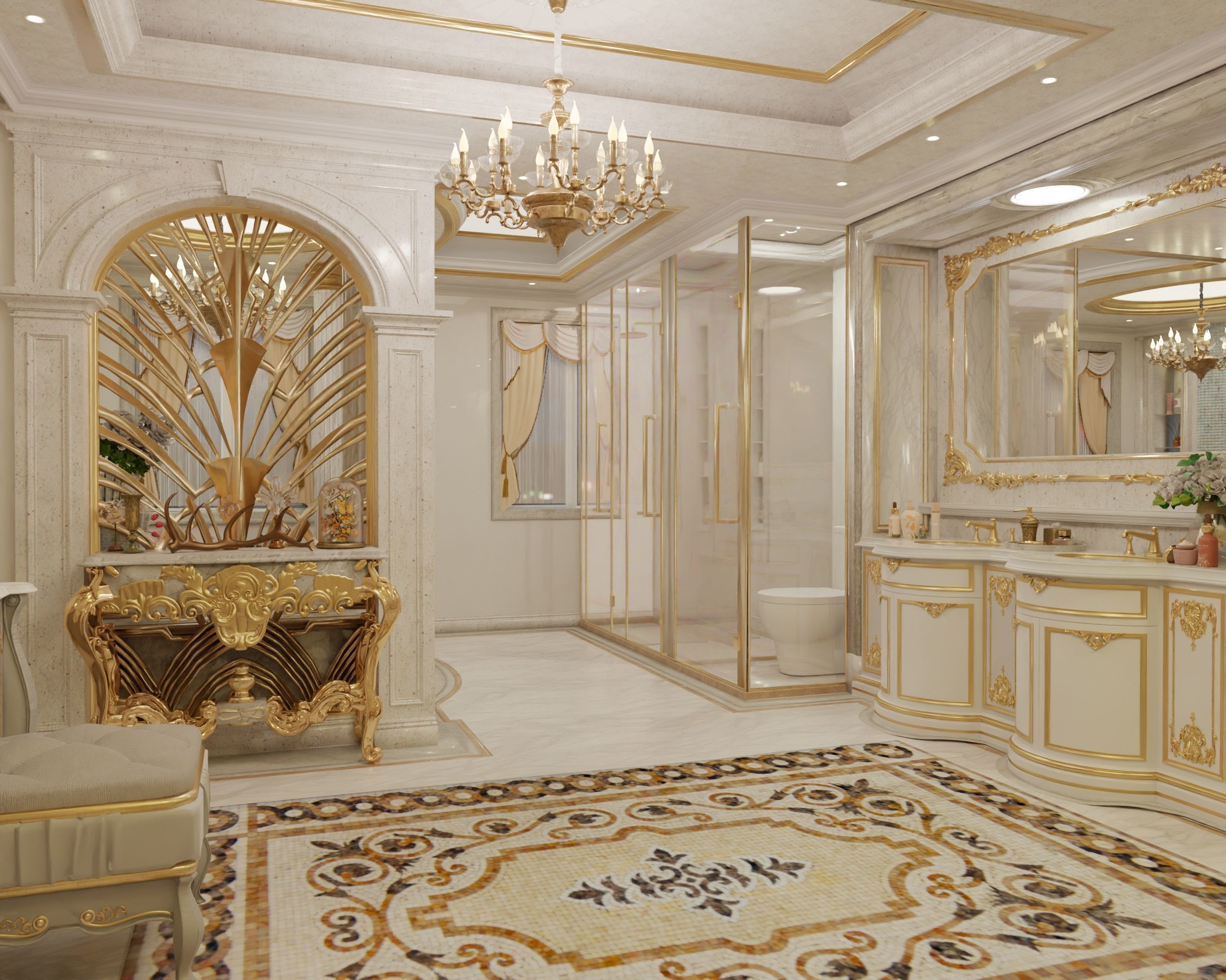 Luxury Suite Bathroom 3D model_1