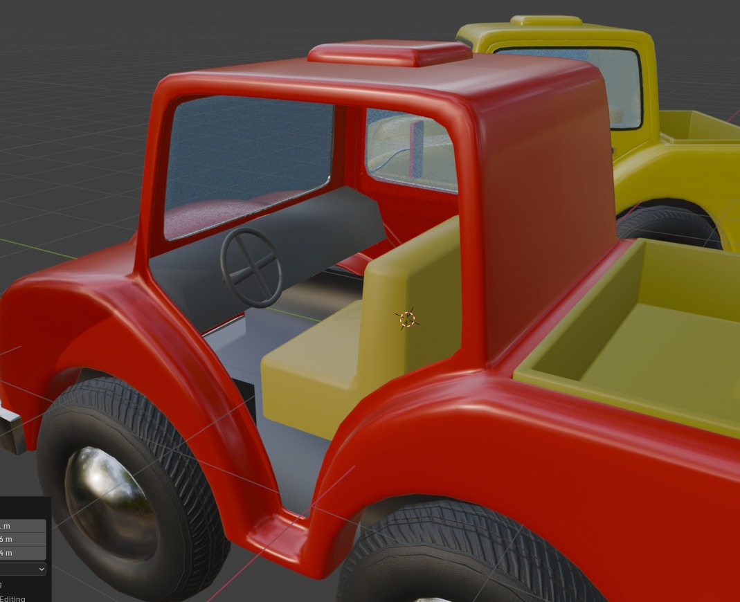 Cartoon Truck PBR and Rigged 3D model_25