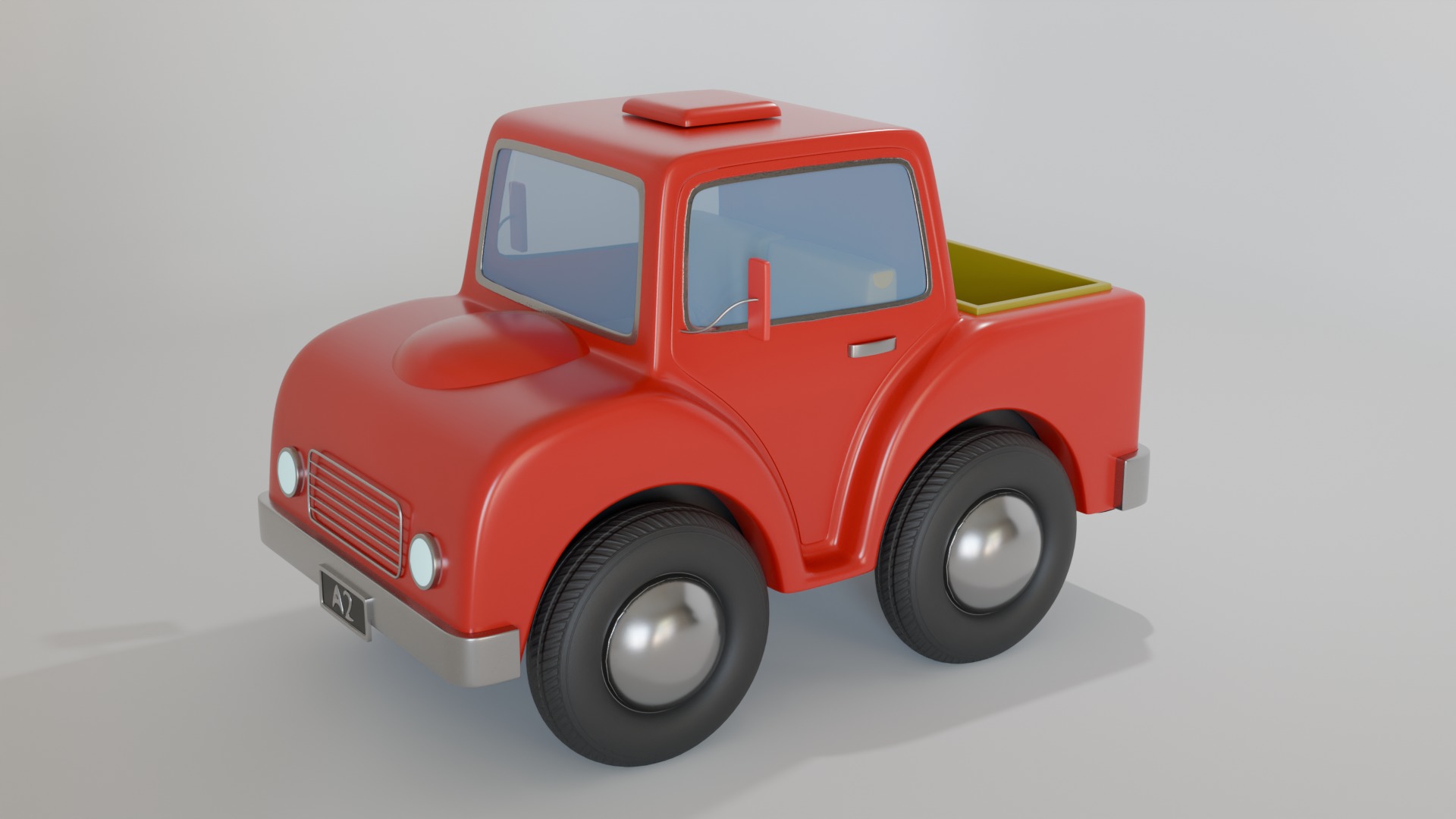 Cartoon Truck PBR and Rigged 3D model_39