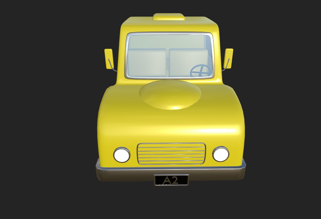 Cartoon Truck PBR and Rigged 3D model_44