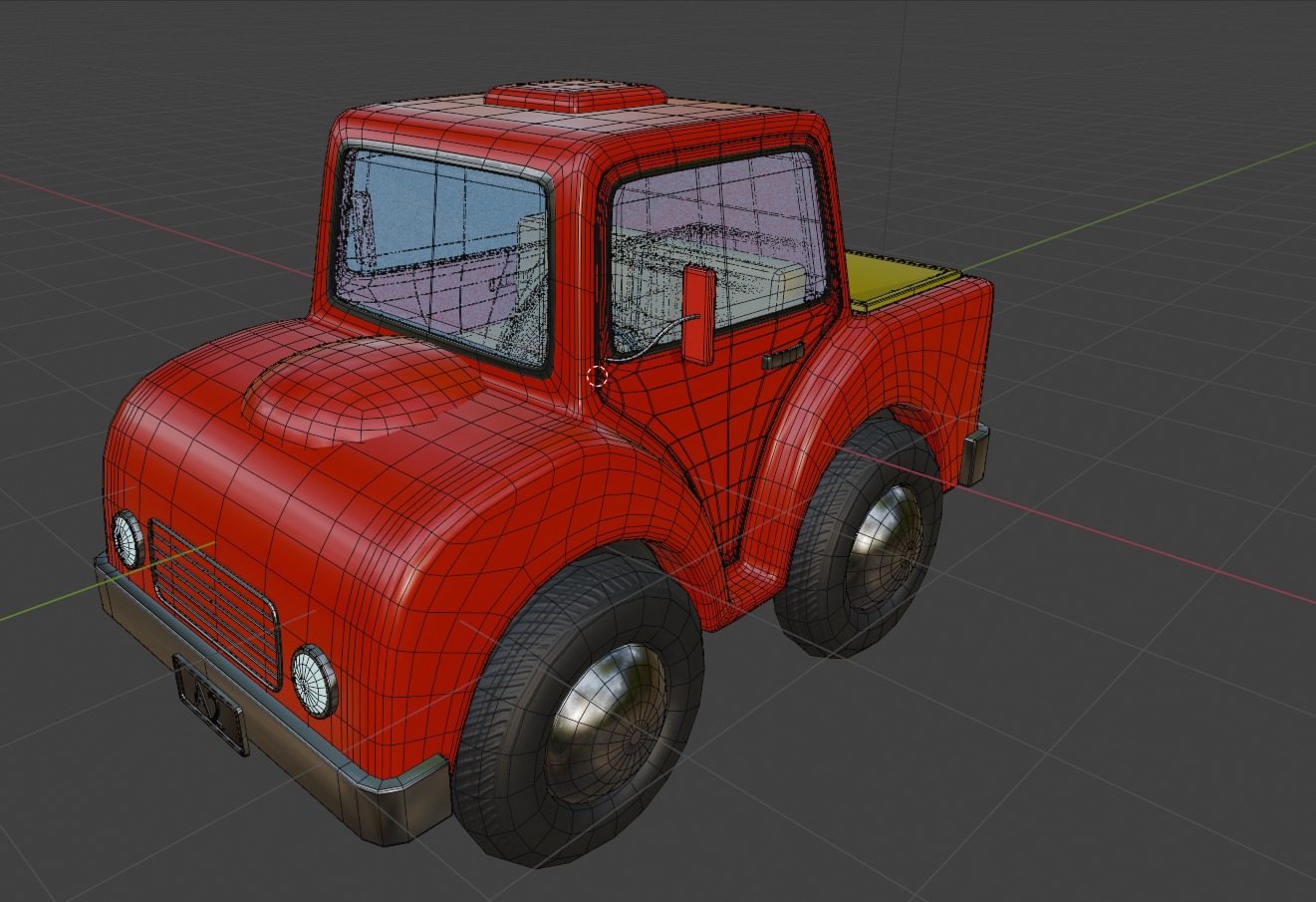 Cartoon Truck PBR and Rigged 3D model_3