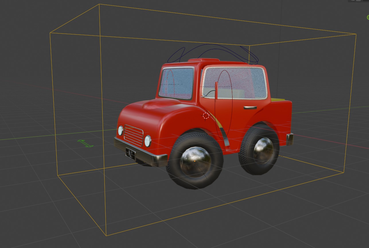 Cartoon Truck PBR and Rigged 3D model_14